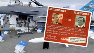 Unsere alternde Eurofighter-Flotte muss bis 2037 ersetzt werden. Bei den langen Entscheidungs-, Produktions- und Ausbildungsprozessen müssen bereits in der nächsten Legislaturperiode Weichen gestellt werden.   (Bild: Krone KREATIV/Mader / Archiv)