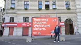 Bundesgeschäftsführer Klaus Seltenheim im Rahmen der Präsentation der 2. Plakatwelle der SPÖ (Bild: APA/ROLAND SCHLAGER)