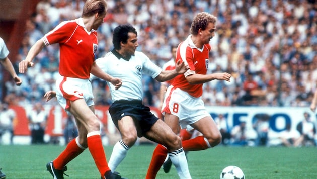 Prohasaka (re.) bei der WM 1982. (Bild: GEPA/GEPA pictures)