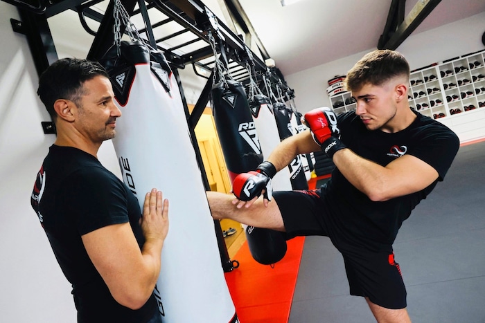 The 19-year-old trains in martial arts at least three times a week.