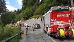 Die Straße von Schladming in die Ramsau war für mehrere Stunden gesperrt. (Bild: FF Schladming)