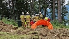 Feuerwehr und Rotes Kreuz kümmerten sich um den Verletzten (Bild: Tröster Andreas/FF St. Michael)