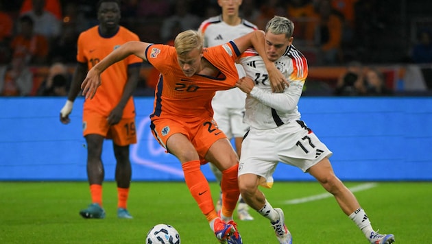 Four goals, thrilling duels: the Netherlands and Germany gave each other nothing. (Bild: APA/AFP)