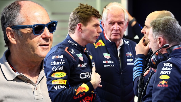 Gerhard Berger (left) sees the unrest in the team as the reason for Red Bull's slump in form. (Bild: GEPA/GEPA pictures)