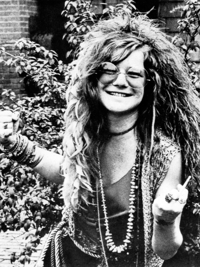 The American singer Janis Joplin, USA in the late 1960s