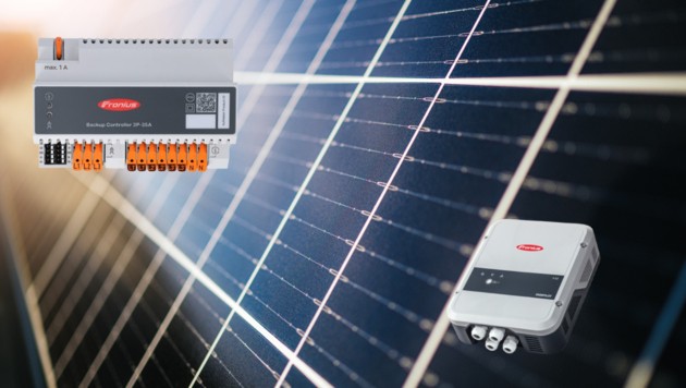 Mit dem Ohmpilot+ (rechts unten) können Sie überschüssige Solarenergie effizient und intelleigten zum Heizen nutzen während das PV-Backup+ (links oben) dafür sorgt, dass Sie auch be Stromausfällen unabhängig bleiben (Bild: Adobe stock, krone sonne)