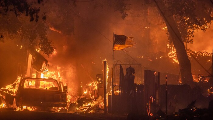 The Airport Fire has also reached the village of El Cariso.