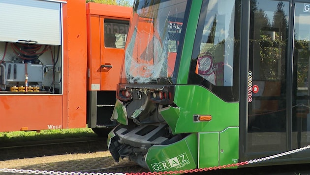 Two streetcars collided near the Murpark. (Bild: ORF/zVg)