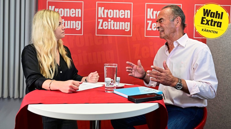 Gabriel Obernosterer is an ÖVP veteran and spoke in an interview about his political show program and what he is particularly proud of. (Bild: Evelyn Hronek/Krone KREATIV)