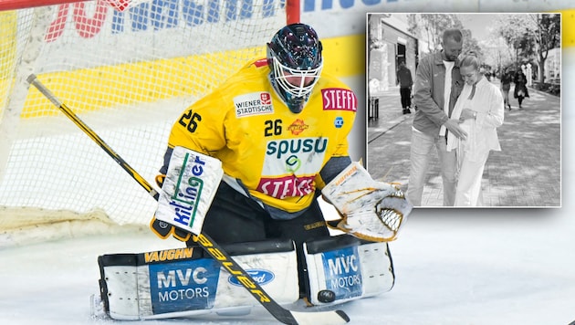 Zuletzt spielte Stefan Steen für die Vienna Capitals, jetzt erwarten er und seine Frau ein Kind. (Bild: GEPA/GEPA pictures, Instagram/stefansteen)