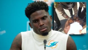 Tyreek Hill wurde wenige Stunden vor dem Spiel gegen die Jaguars festgenommen. (Bild: AP ( via APA) Austria Presse Agentur/ASSOCIATED PRESS)