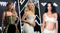 Taylor Swift, Sabrina Carpenter und Katy Perry sorgten bei den VMAs mit ihren Styles für großes Aufsehen. (Bild: AFP/GETTY IMAGES/Catherine Powell, Getty Images via AFP/Dimitrios Kambouris, Getty Images via AFP/Noam Galai)