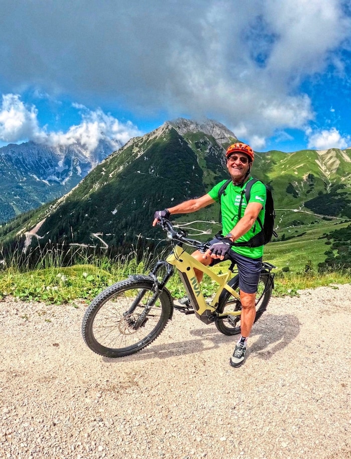 The sprightly senior Franz Posch in the Wetterstein mountains.