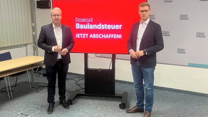 ÖVP Club Leader Markus Ulraum and Regional Managing Director Patrik Fazekas want to stop the ...