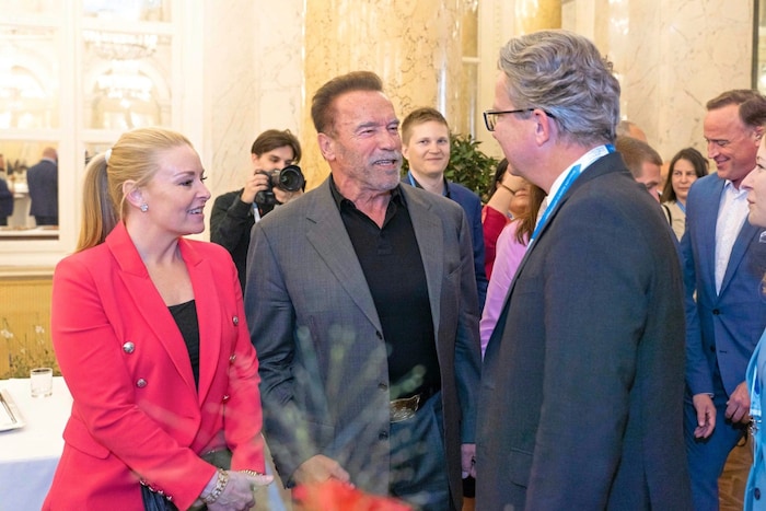 Last meeting in Vienna: Arnie with his Heather and LH Christopher Drexler.