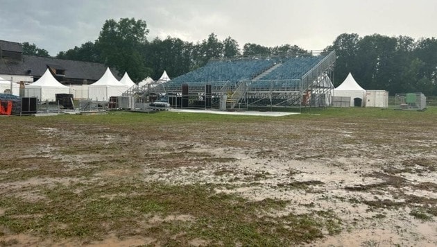 Für manche Event-Besucher heißt es dieses Wochenende wohl – zu Hause bleiben. Der starke Regenfall sorgt für einige Absagen. (Bild: zVg)