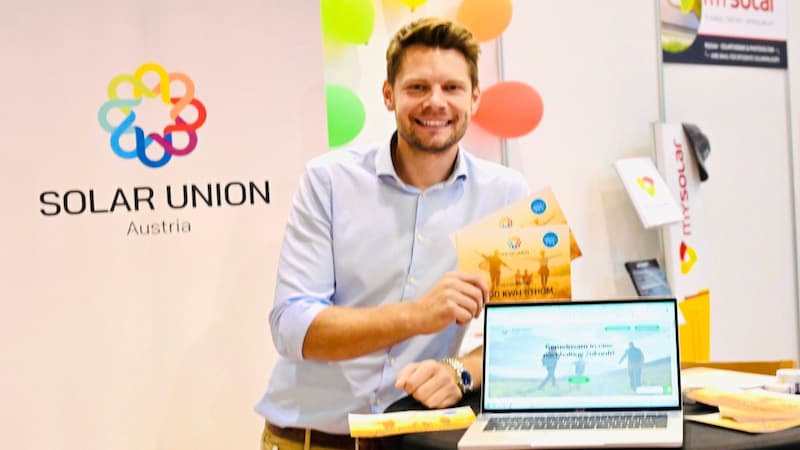 Benjamin Kuschnig and his team from Solar Union are specialists in the field of energy communities (Bild: Evelyn Hronek)