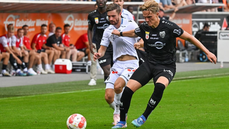 Bei Altach wurde der Steirer (re.) rasch zum Stammspieler. (Bild: GEPA pictures)