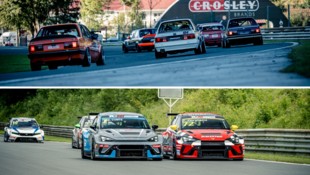 Beim Festival warten historische wie moderne Rennautos.