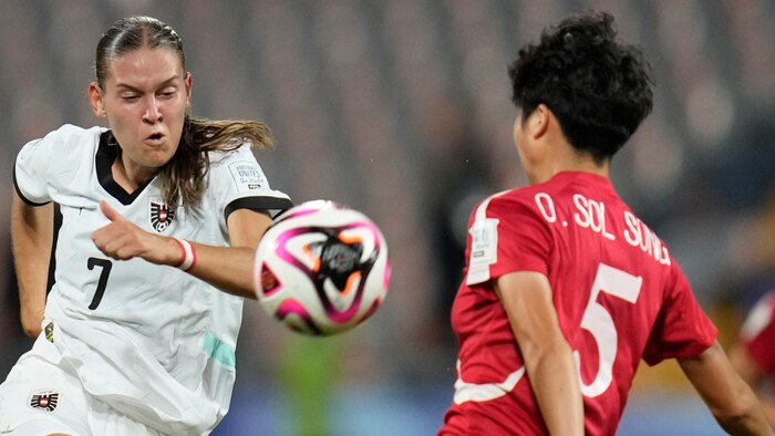 Valentina Mädl im Spiel gegen Nordkorea
