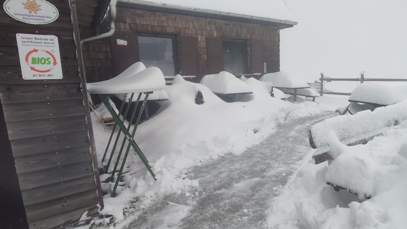 So sieht es derzeit am Hochleckenhaus aus (Bild: Hochleckenhaus)