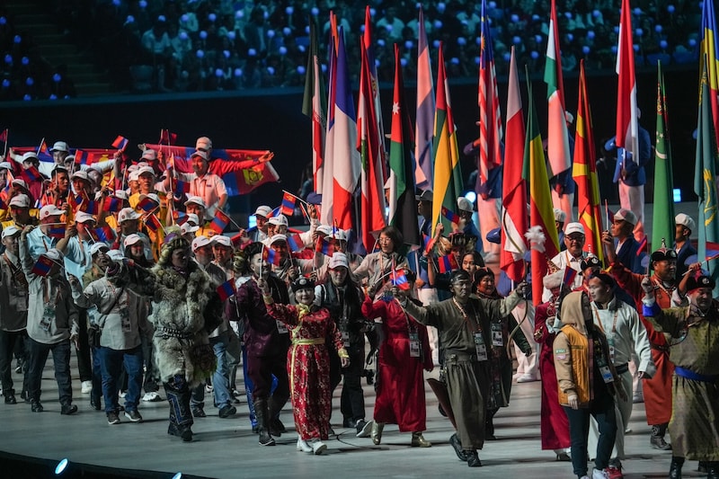 A picture of the opening ceremony - tradition is key. (Bild: World Nomad Games)