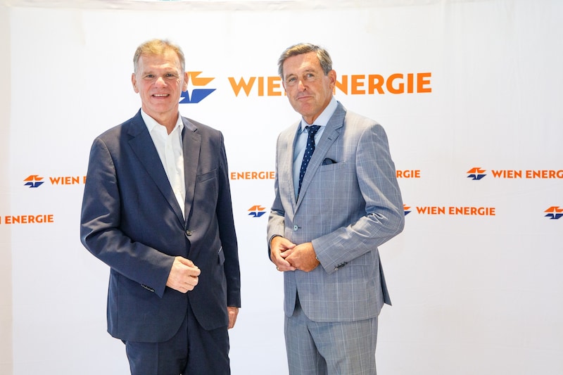 Vienna's City Councillor for Economic Affairs Peter Hanke and Wien Energie CEO Michael Strebl have now announced this major step. (Bild: Wien Energie)