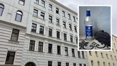 Junger Mann starb in WG in Wien-Favoriten nach tödlichem Schlag mit dieser Wodkaflasche  (Bild: Krone KREATIV/Zwefo, zVg)