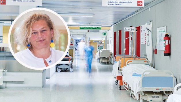 Elisabeth Bräutigam bringt weibliche Power in das Vorstandsteam der NÖ Landesgesundheitsagentur LGA. (Bild: Krone KREATIV/stock.adobe.com, Daniela Matejschek)