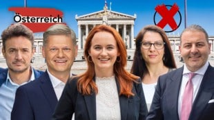 Was bringen Vorzugsstimmen und warum führen manche einen entsprechenden Wahlkampf? Die „Krone“ hat fünf Kandidaten befragt. (Bild: Krone KREATIV/Philipp Monihart, Garima Smesnik, FPÖ WIen, Kurt Prinz, Peter Reitmayr)