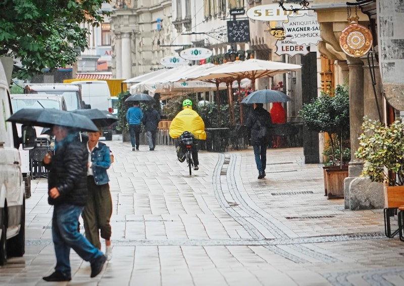 Graz is affected by heavy rain and gusts of wind. (Bild: Pail Sepp)