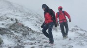 Im Nationalpark Gesäuse schneite es bereits kräftig.