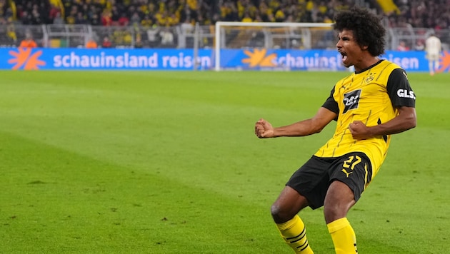 Double goal scorer Karim Adeyemi (Bild: APA/AFP)