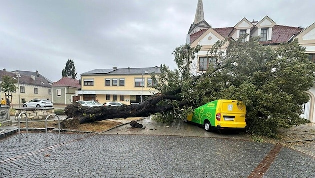 Squalls are now on the increase, and from Saturday the heavy rain will also increase. (Bild: APA/FF PURBACH)