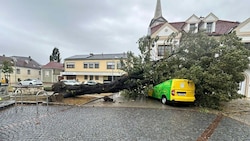 Sturmböen nehmen jetzt zu, ab Samstag auch der Starkregen. (Bild: APA/FF PURBACH)