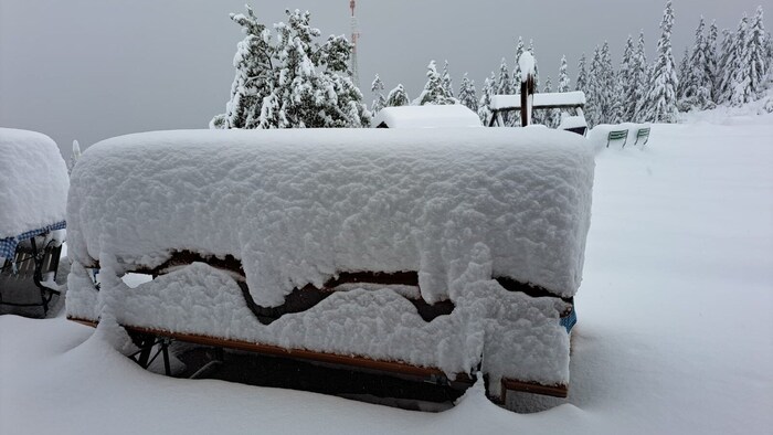 There is plenty of fresh snow at the Rauthhütte.
