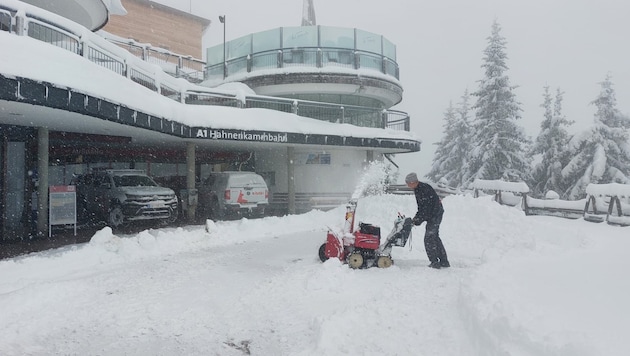 The Kitzbühel cable cars are already busy clearing the slopes. (Bild: Bergbahnen Kitzbühel)