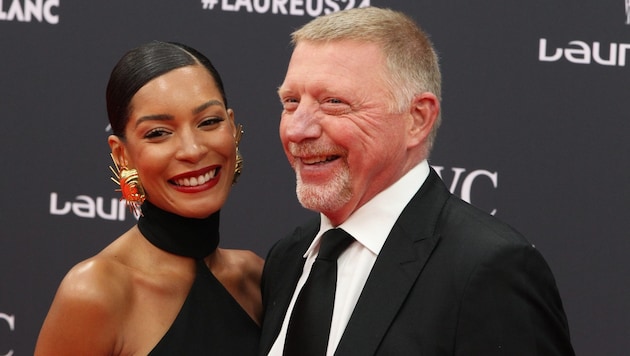 Overjoyed: Lilian de Carvalho Monteiro and Boris Becker have sailed into the harbor of marriage. (Bild: picturedesk.com/Alexander Schuhmann / Action Press )