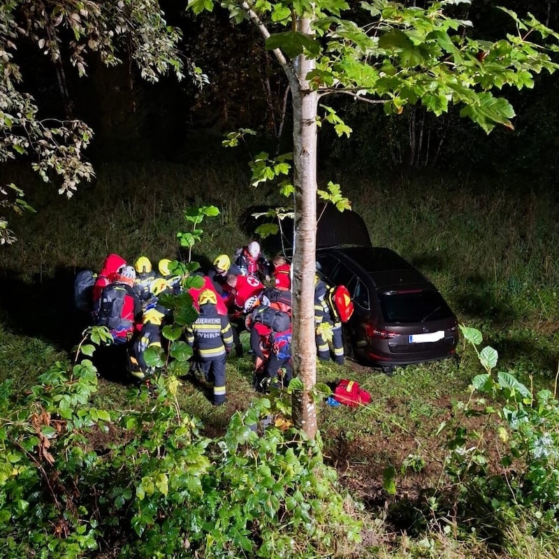 Die Unfallstelle in Liezen. (Bild: FF Pyhrn)