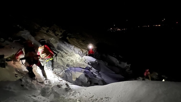 The mountain rescuers in Villach had to be deployed during a storm! (Bild: Bergrettung Villach)