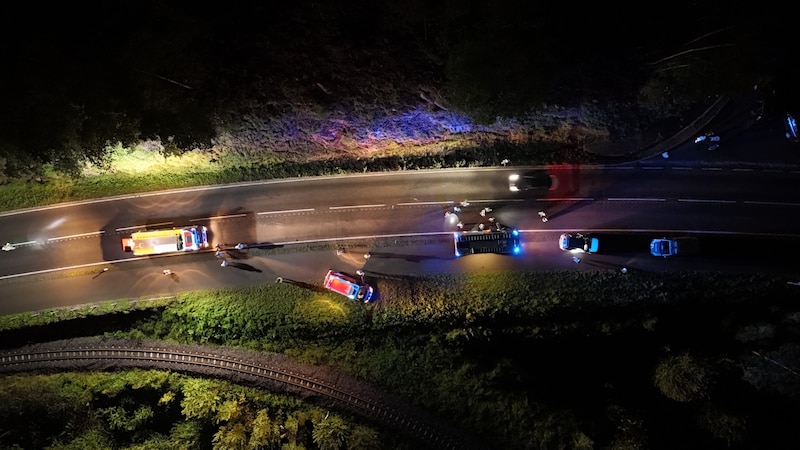 A bird's eye view of the accident scene. (Bild: Maurice Shourot)