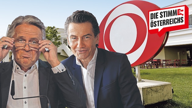 Next year, ORF needs a reform of the reform. Westenthaler (left) criticizes, Weißmann defends his company. (Bild: Krone KREATIV, Klemens Groh, SEPA.MEDIA | Isabelle Ouvrard, Karl Schöndorfer)