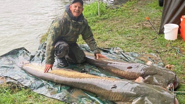 Bernd Horvath with the record catch within a short time (Bild: Franz Weber)