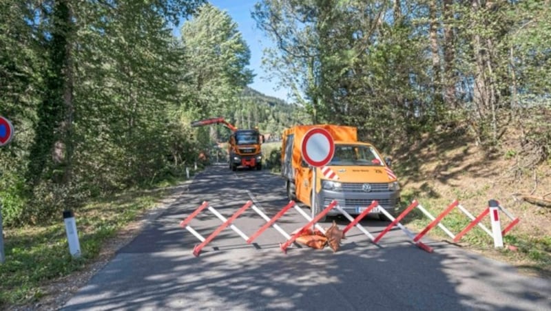 Erste Straßensperren in Graz. (Bild: Juergen Fuchs)