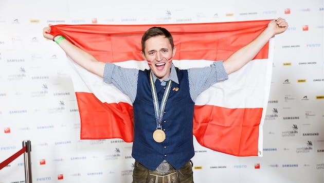 Florian Gruber from Aigen im Ennstal came out on top against all the others and finished in a tie for first place with Denmark (Bild: Florian Wieser)