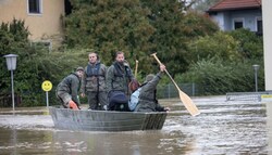 Melker Pioniere im Hochwassereinsatz. (Bild: APA/BMLV/DANIEL TRIPPOLT)