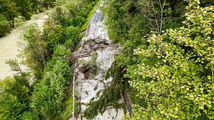 Die Wiestalstraße ist nach einer Mure länger gesperrt.