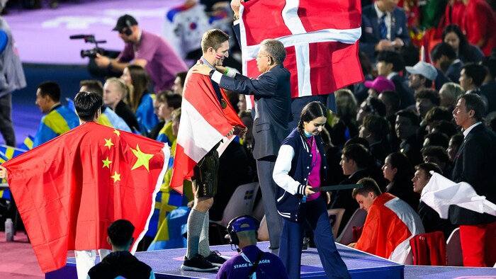 Florian Gruber was presented with a "gold" in Lyon