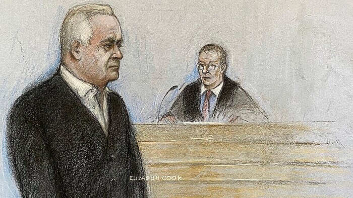 Huw Edwards bei der Urteilsverkündung