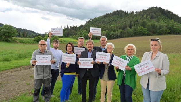 The citizens' initiative is fighting against the quarry on the Windischberg in Unterpassering (Bild: Evelyn Hronek/EVELYN HRONEK)